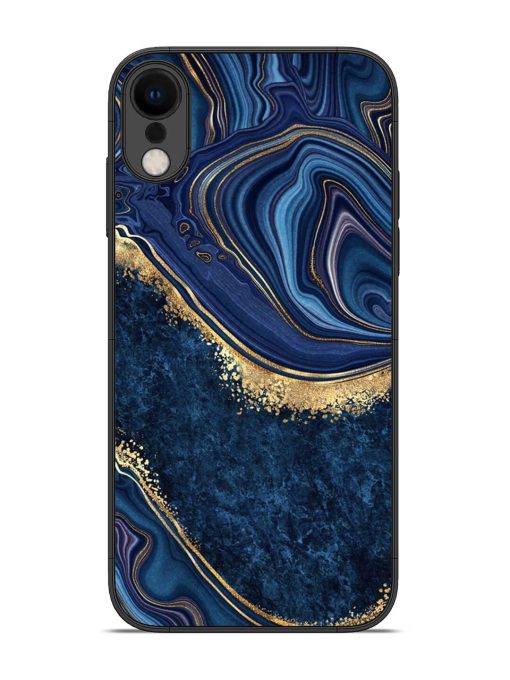 Abstract Background Blue Glossy Metal TPU Phone Cover for Apple Iphone Xr