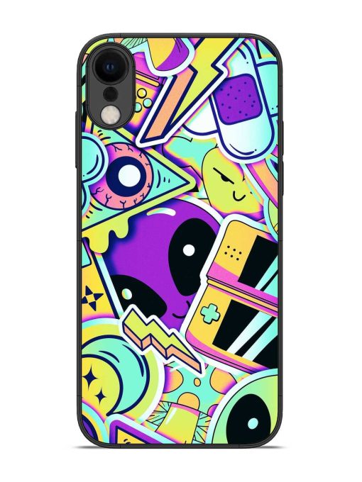 Scratch Art Glossy Metal Phone Cover for Apple Iphone Xr