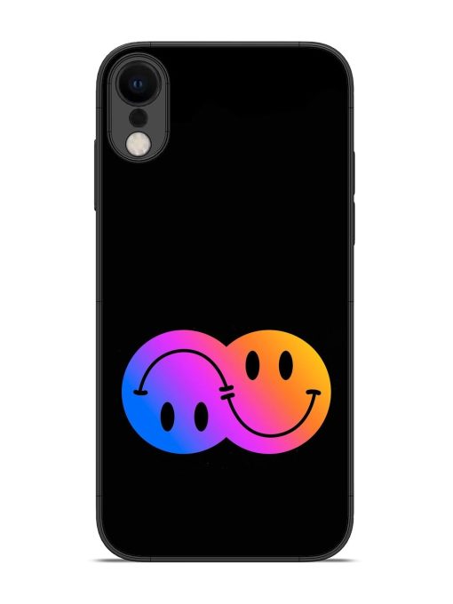 Gradient Smile Art Glossy Metal TPU Phone Cover for Apple Iphone Xr