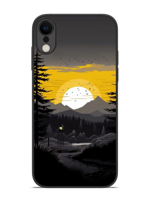 Sunset Vector Glossy Metal Phone Cover for Apple Iphone Xr