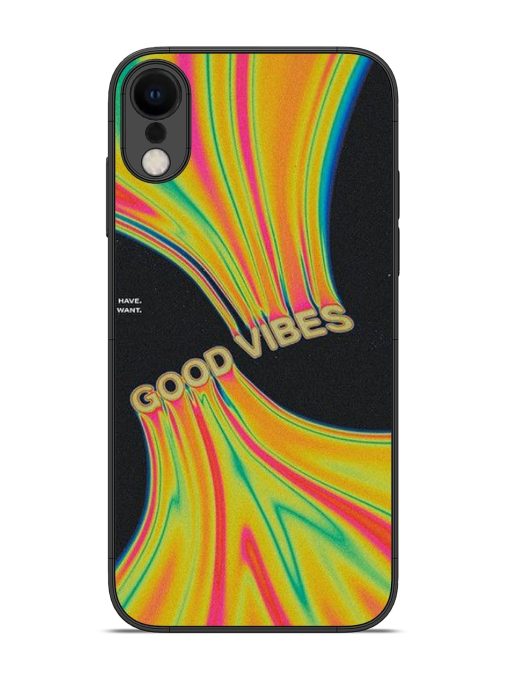 Good Vibes Glossy Metal Phone Cover for Apple Iphone Xr