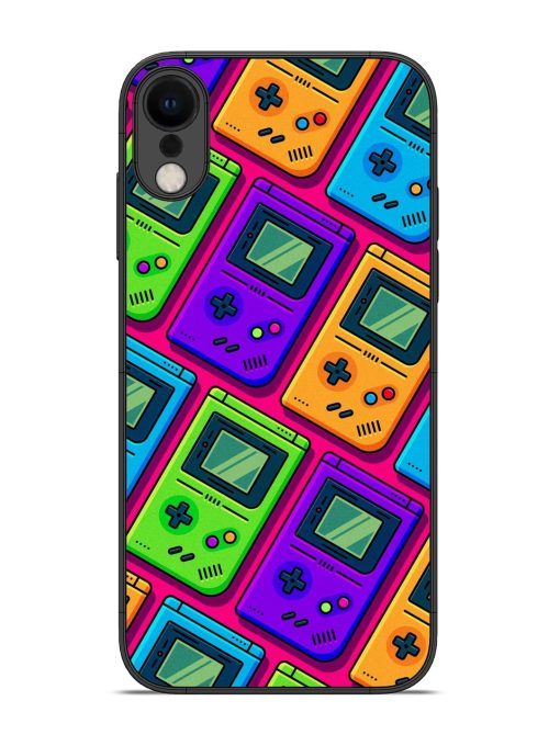 Game Seamless Pattern Glossy Metal Phone Cover for Apple Iphone Xr