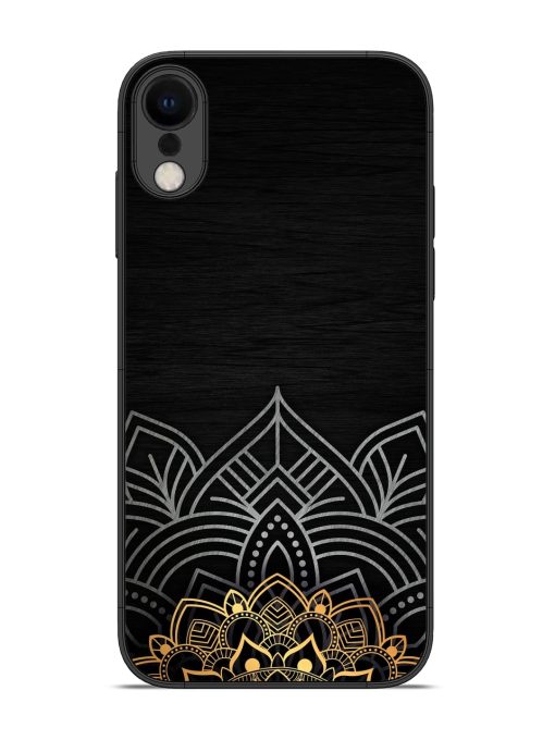 Decorative Golden Pattern Glossy Metal Phone Cover for Apple Iphone Xr