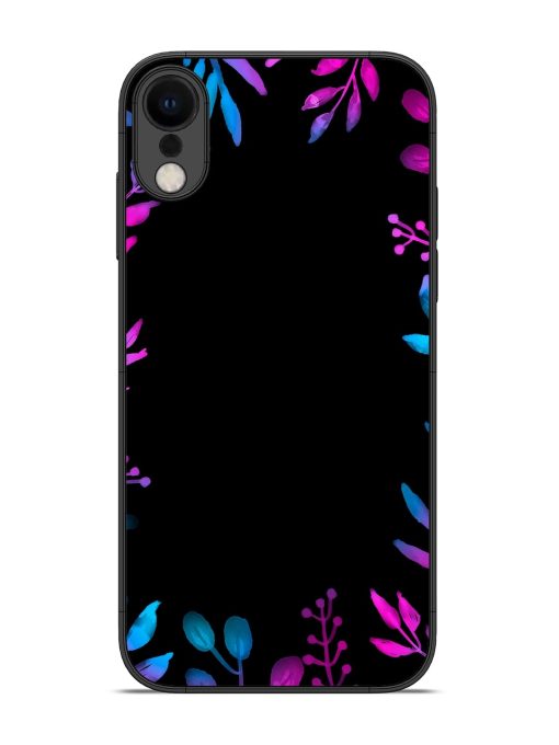 Flower Pattern Watercolor Glossy Metal Phone Cover for Apple Iphone Xr Zapvi