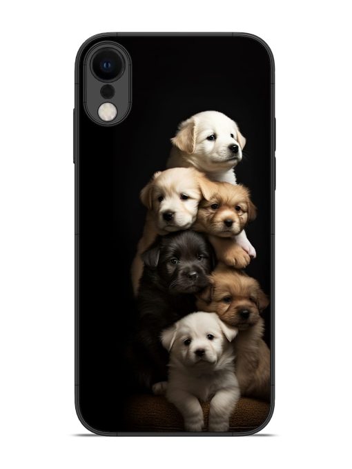 Cute Baby Dogs Glossy Metal Phone Cover for Apple Iphone Xr