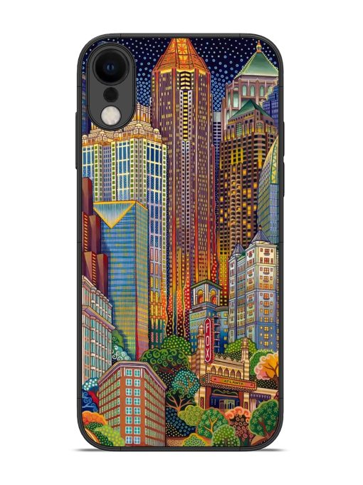 Cityscapes Art Glossy Metal Phone Cover for Apple Iphone Xr