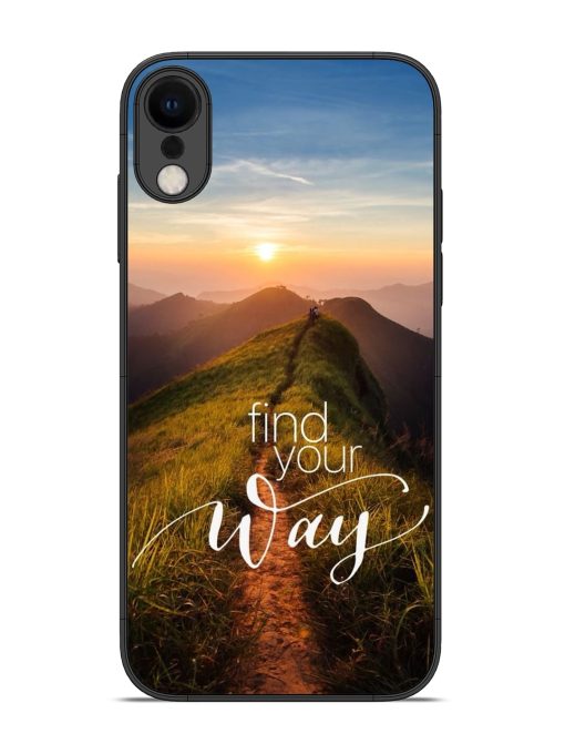 Find Your Way Glossy Metal Phone Cover for Apple Iphone Xr