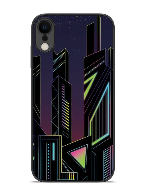 Neon Dreamscape Glossy Metal Phone Cover for Apple Iphone Xr Zapvi