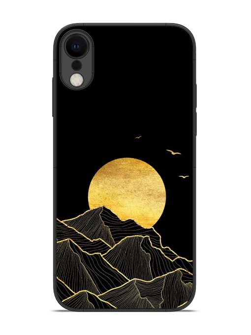 Golden Sunrise Glossy Metal Phone Cover for Apple Iphone Xr Zapvi