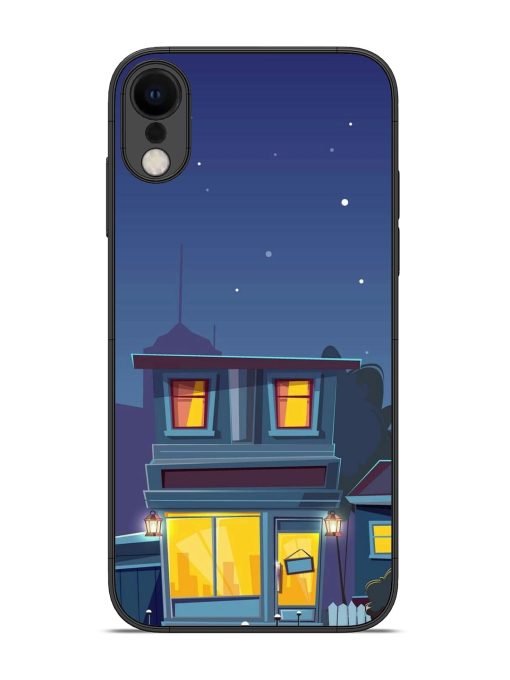 Vector Night House Glossy Metal Phone Cover for Apple Iphone Xr