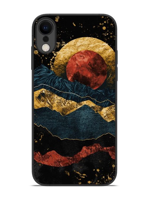 Gold Painting View Glossy Metal Phone Cover for Apple Iphone Xr Zapvi