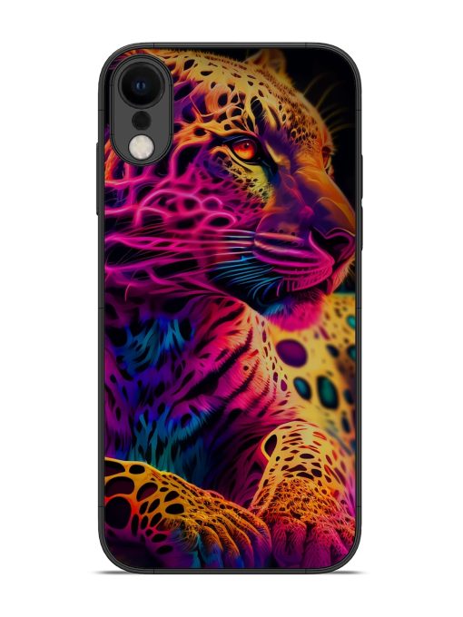 Leopard Art Glossy Metal Phone Cover for Apple Iphone Xr