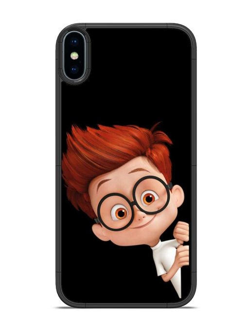 Smart Boy Cartoon Glossy Metal Phone Cover for Apple Iphone Xs Zapvi