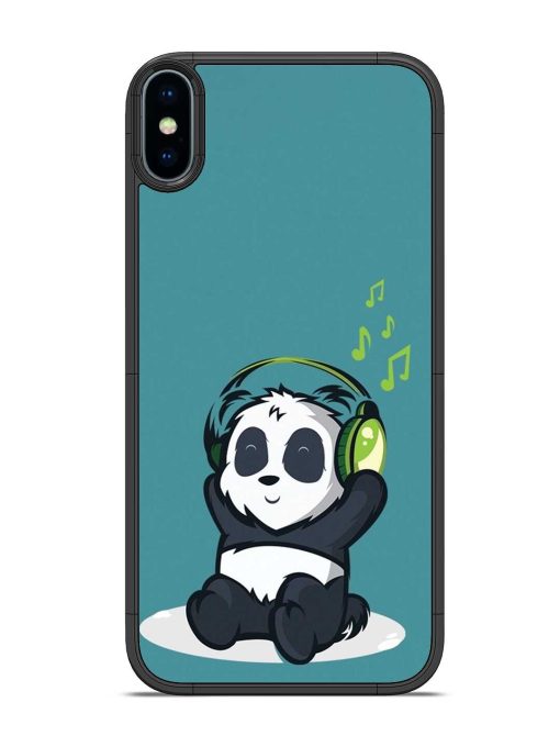 Music Panda Glossy Metal Phone Cover for Apple Iphone Xs Zapvi