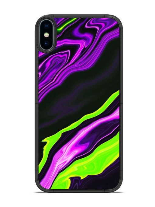 Bright Fluid Violet Glossy Metal Phone Cover for Apple Iphone Xs