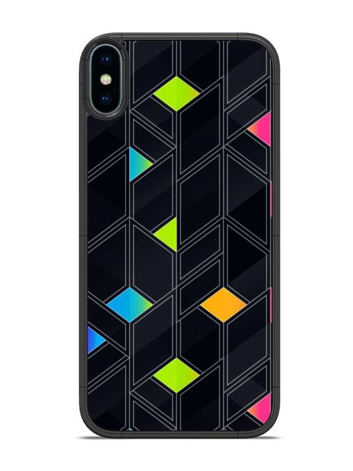 Abstract Mosaic Seamless Glossy Metal Phone Cover for Apple Iphone Xs Zapvi