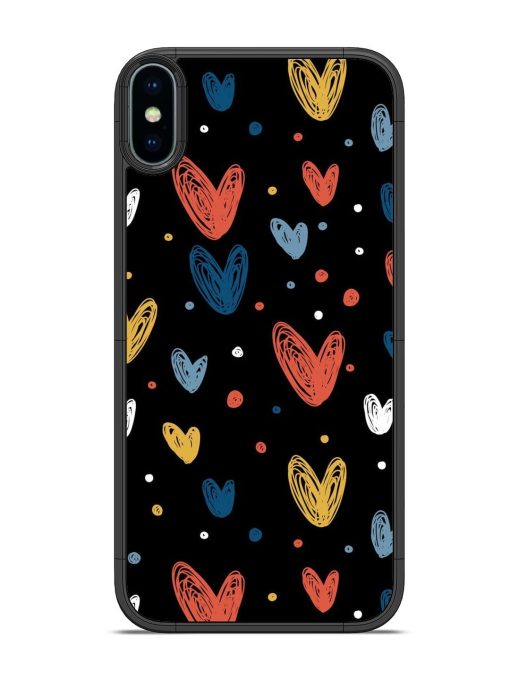 Happy Valentines Day Glossy Metal TPU Phone Cover for Apple Iphone Xs Zapvi