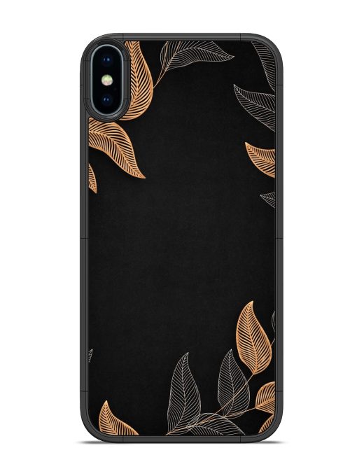 Foliage Art Glossy Metal Phone Cover for Apple Iphone Xs Zapvi