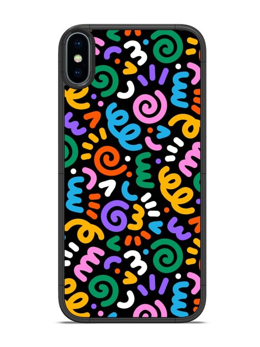 Colorful Seamless Vector Glossy Metal Phone Cover for Apple Iphone Xs Zapvi