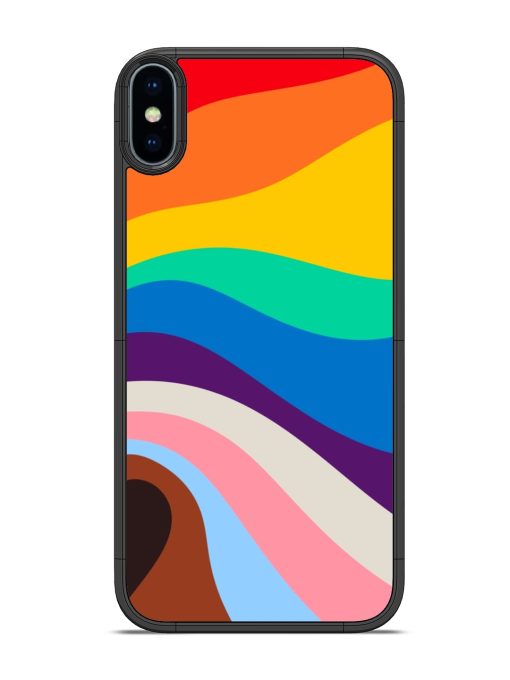 Minimal Pride Art Glossy Metal Phone Cover for Apple Iphone Xs Zapvi