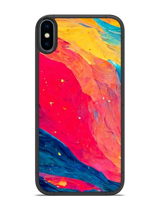 Starry Night Glossy Metal Phone Cover for Apple Iphone Xs Zapvi