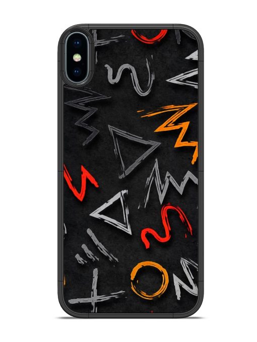 Grungy Graffiti Glossy Metal Phone Cover for Apple Iphone Xs