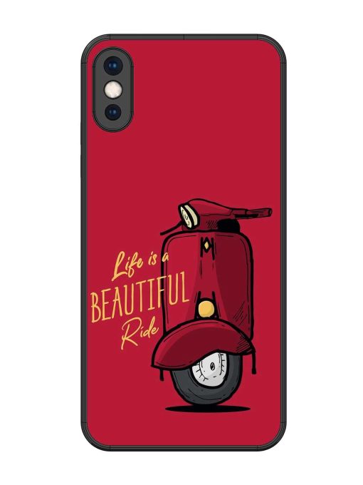 Life Is Beautiful Rides Glossy Metal Phone Cover for Apple Iphone Xs Max Zapvi