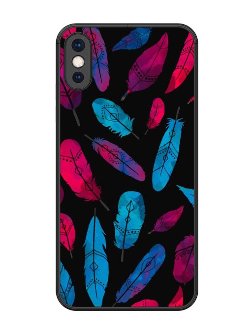 Feather Art Glossy Metal Phone Cover for Apple Iphone Xs Max Zapvi