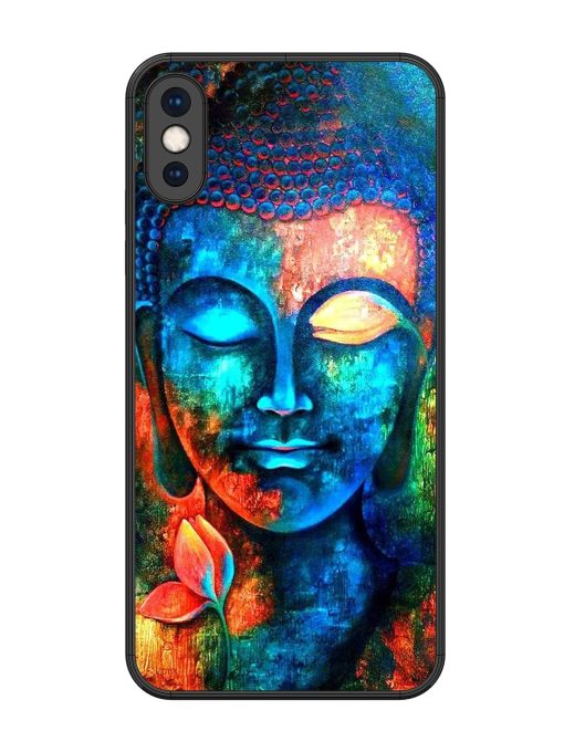 Buddha Painting Glossy Metal Phone Cover for Apple Iphone Xs Max