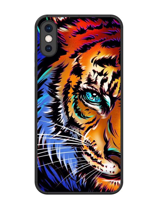 Colorful Lion Art Glossy Metal Phone Cover for Apple Iphone Xs Max