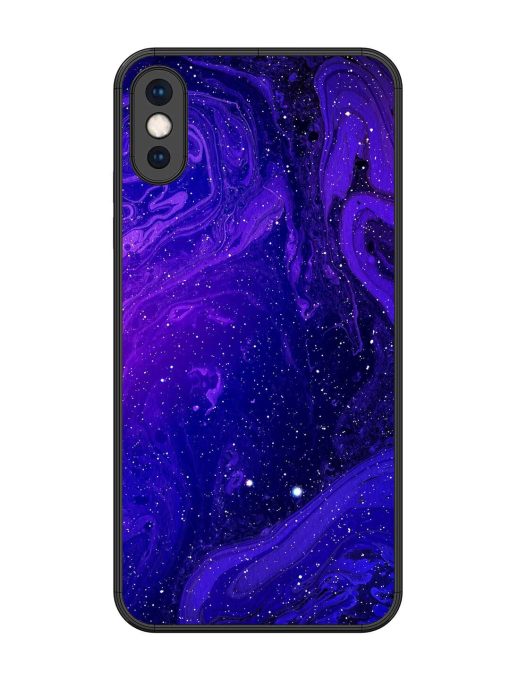 Galaxy Acrylic Abstract Art Glossy Metal Phone Cover for Apple Iphone Xs Max Zapvi