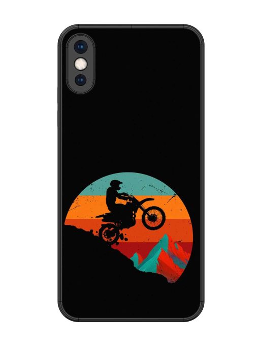 Mountain Bike Glossy Metal Phone Cover for Apple Iphone Xs Max