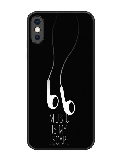 Music Is My Escape Glossy Metal Phone Cover for Apple Iphone Xs Max Zapvi