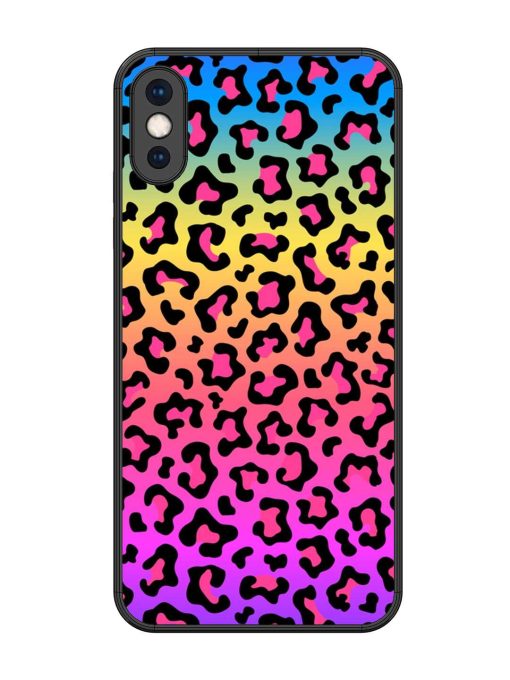 Neon Rainbow Colored Glossy Metal Phone Cover for Apple Iphone Xs Max