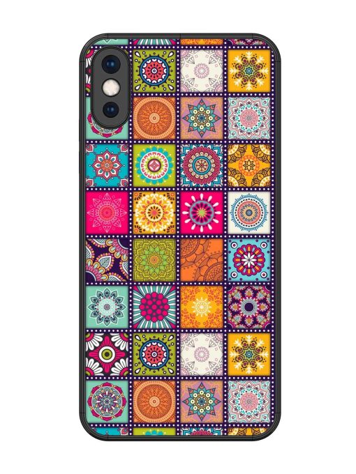 Seamless Pattern Vintage Glossy Metal Phone Cover for Apple Iphone Xs Max Zapvi