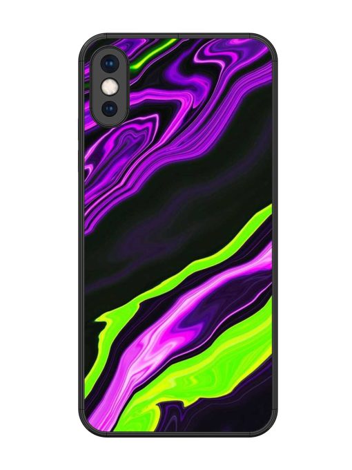 Bright Fluid Violet Glossy Metal Phone Cover for Apple Iphone Xs Max Zapvi