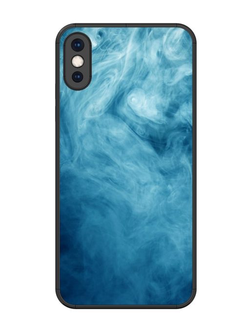 Blue Smoke Art Glossy Metal Phone Cover for Apple Iphone Xs Max Zapvi