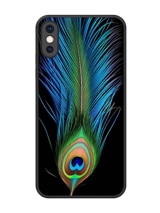 Peacock Feather Glossy Metal TPU Phone Cover for Apple Iphone Xs Max Zapvi