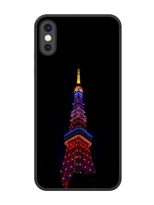 Eiffel Tower Night View Glossy Metal Phone Cover for Apple Iphone Xs Max Zapvi