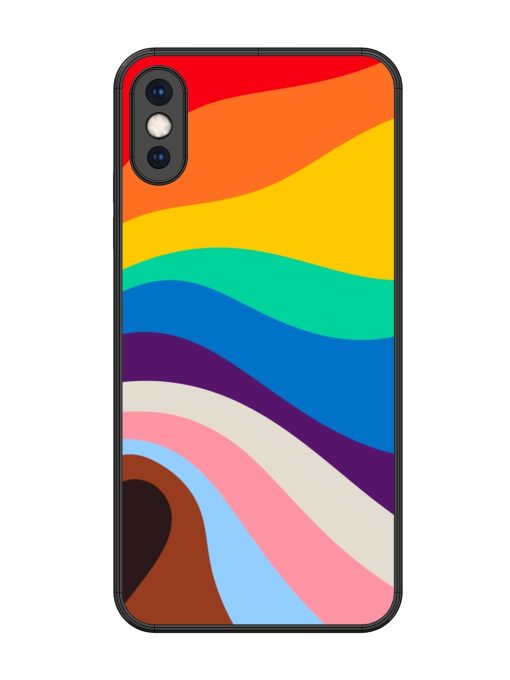 Minimal Pride Art Glossy Metal Phone Cover for Apple Iphone Xs Max Zapvi