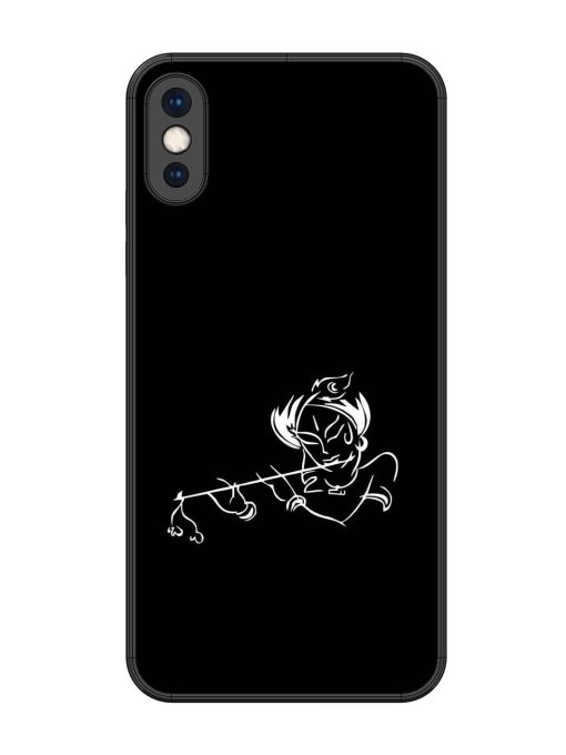 Krishna Flute Glossy Metal Phone Cover for Apple Iphone Xs Max Zapvi