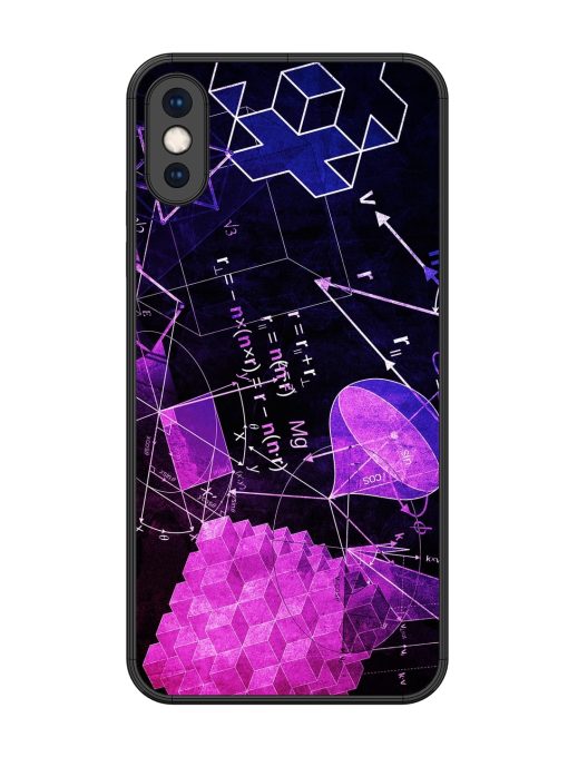 Math Physics Formula Art Glossy Metal Phone Cover for Apple Iphone Xs Max