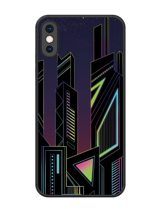 Neon Dreamscape Glossy Metal Phone Cover for Apple Iphone Xs Max