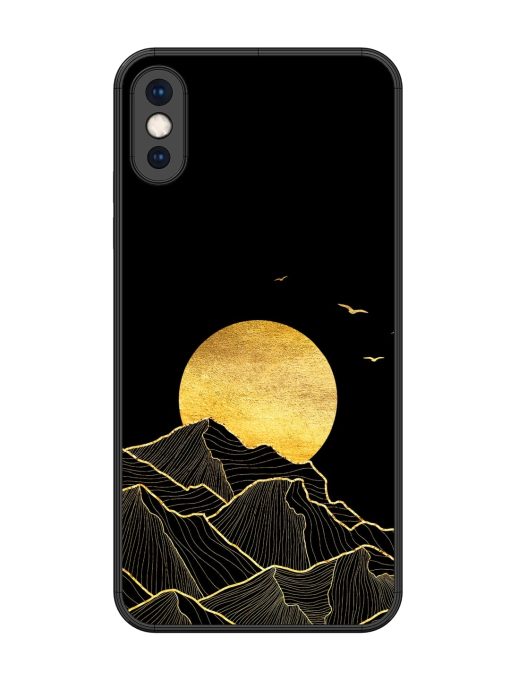 Golden Sunrise Glossy Metal Phone Cover for Apple Iphone Xs Max