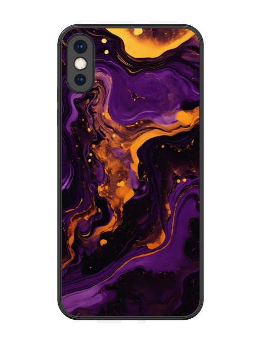 Painting Of A Purple Glossy Metal Phone Cover for Apple Iphone Xs Max Zapvi