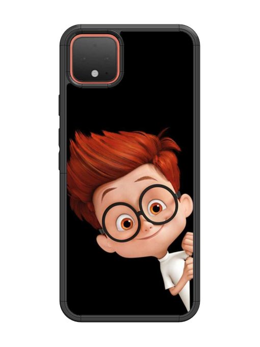 Smart Boy Cartoon Glossy Metal Phone Cover for Google Pixel 4