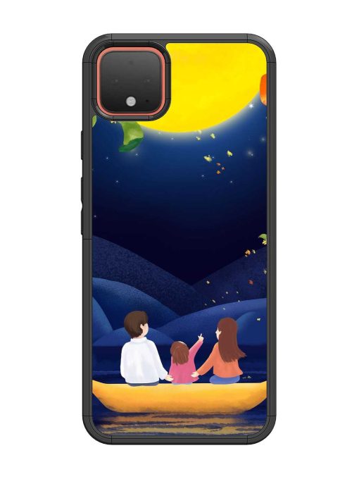 Happy Family And Beautiful View Glossy Metal Phone Cover for Google Pixel 4