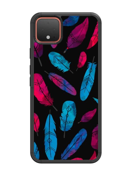 Feather Art Glossy Metal Phone Cover for Google Pixel 4