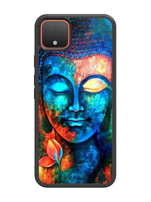 Buddha Painting Glossy Metal Phone Cover for Google Pixel 4 Zapvi