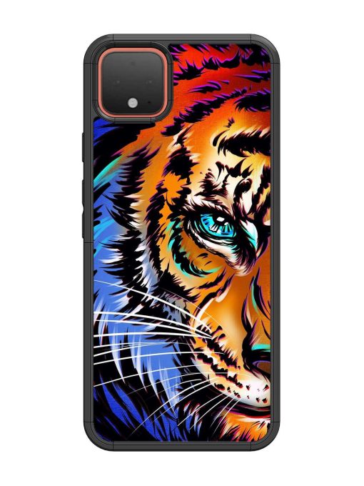 Colorful Lion Art Glossy Metal Phone Cover for Google Pixel 4 Zapvi